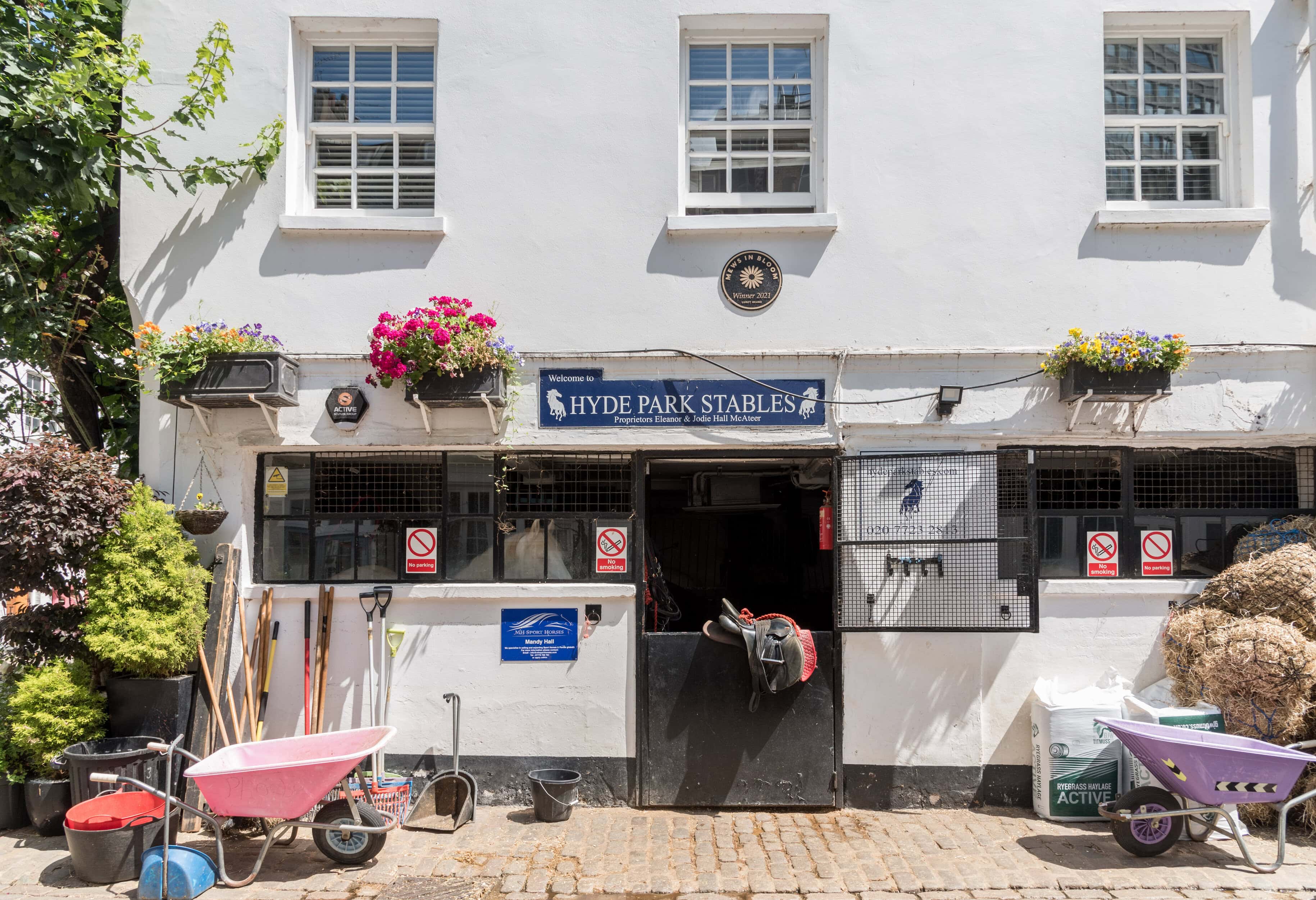 Exterior view of Hyde Park Stables in Bathurst Mews, Bayswater, London W2.