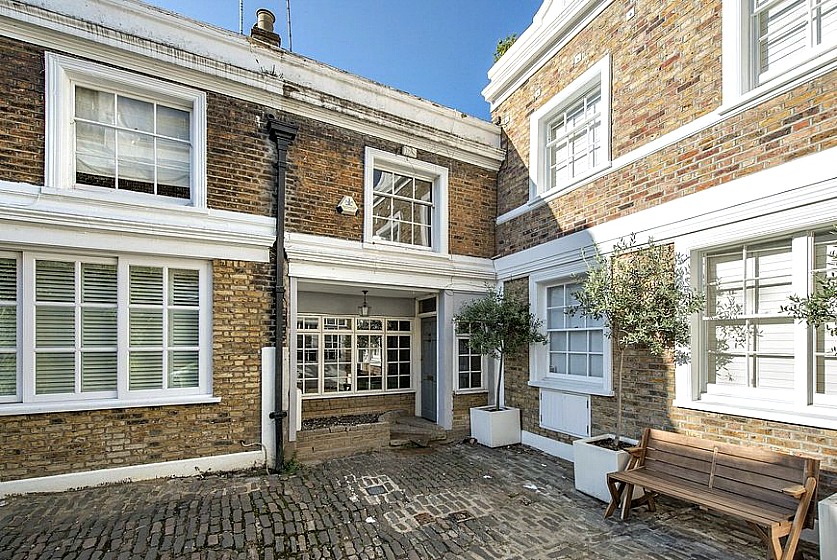 This Notting Hill mews home with its stripped brick exterior has the potential to accommodate a large basement designed to owner preference. A few minutes away from this desirable address are exclusive retail and restaurants