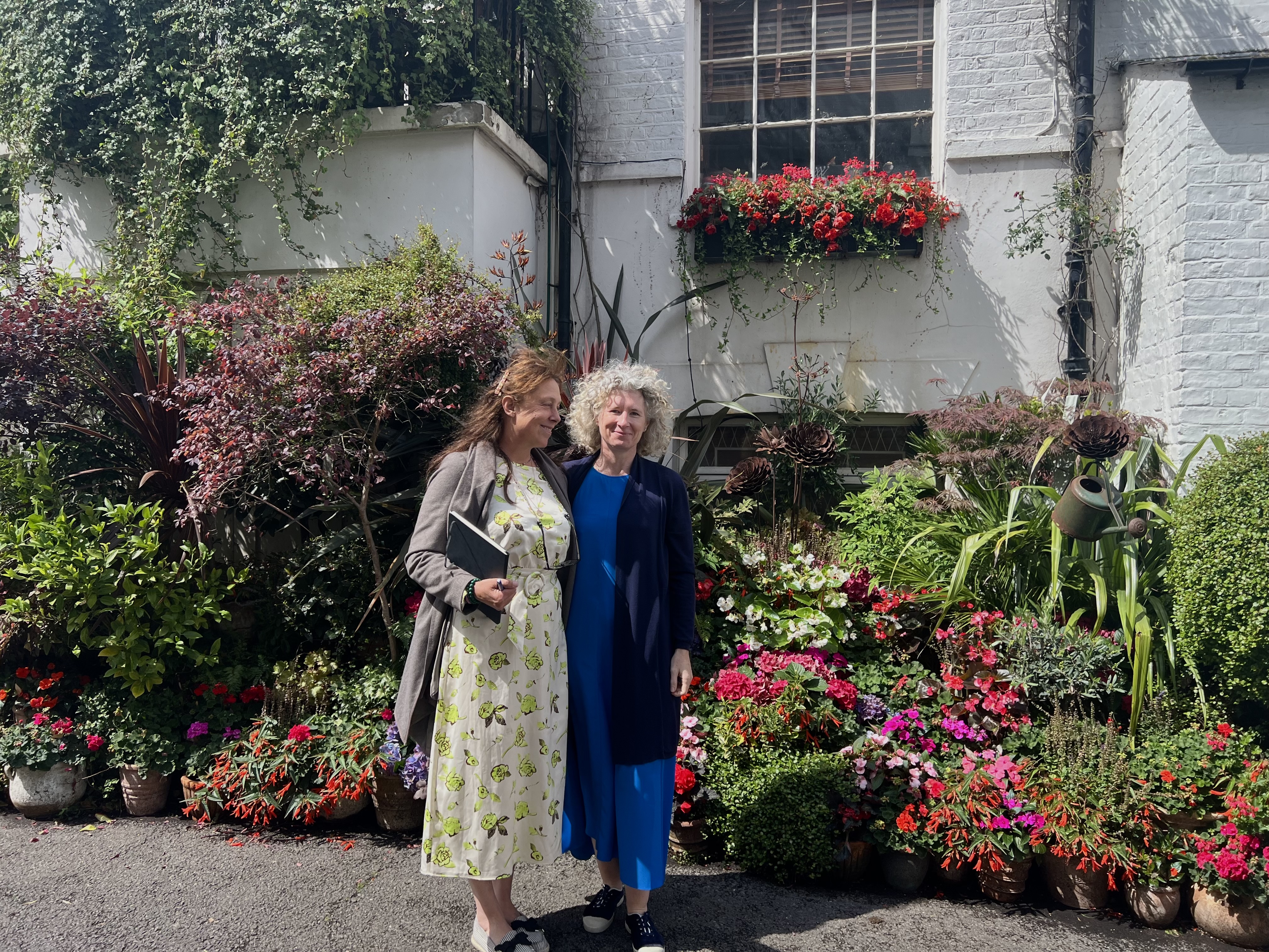 Endellion Lycett Green and Peggy Lurot in Gloucester Place Mews