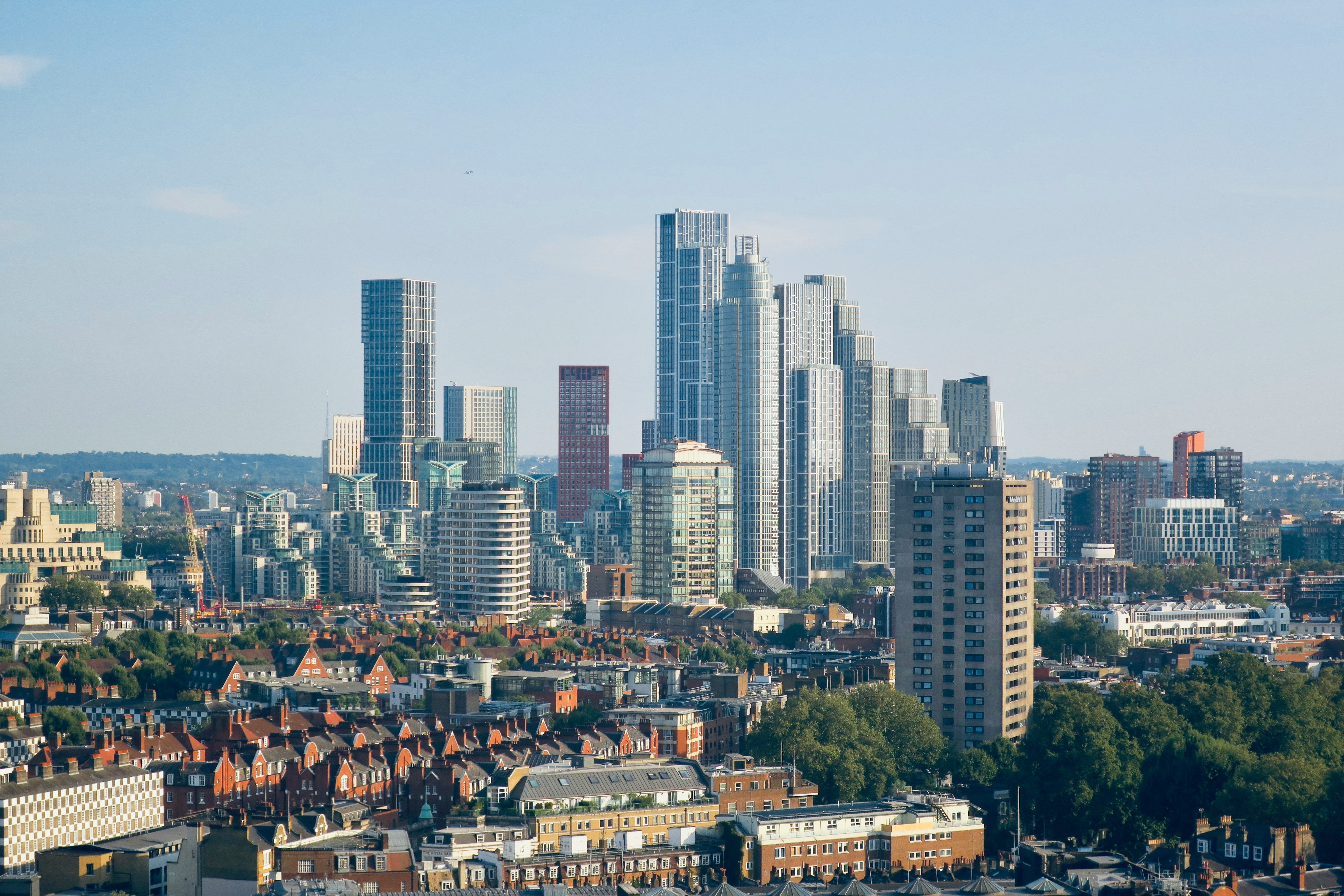 A view over SW London, overlooking Pimlico buildings