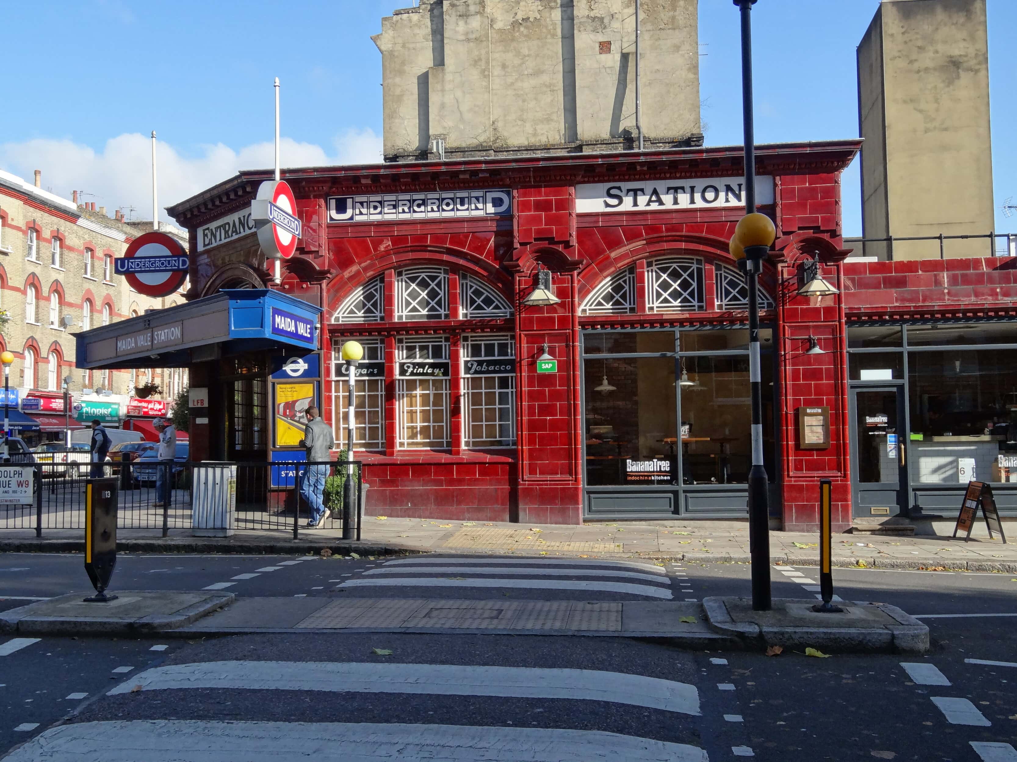 The Red Exterior Of Maida Vale Underground Station