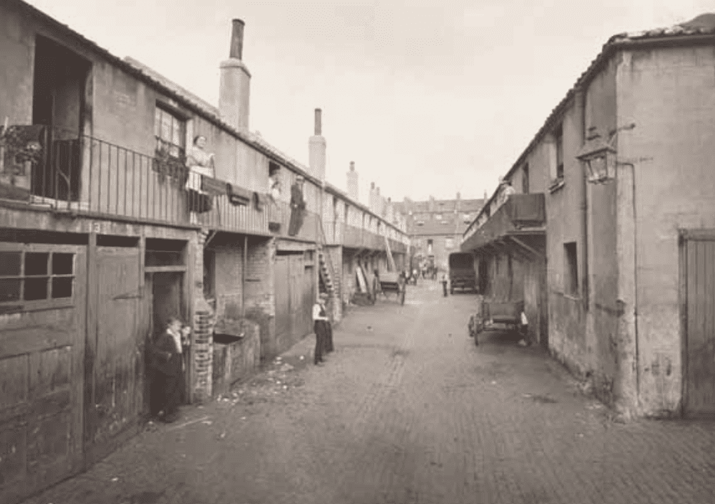 A mews street from decades ago