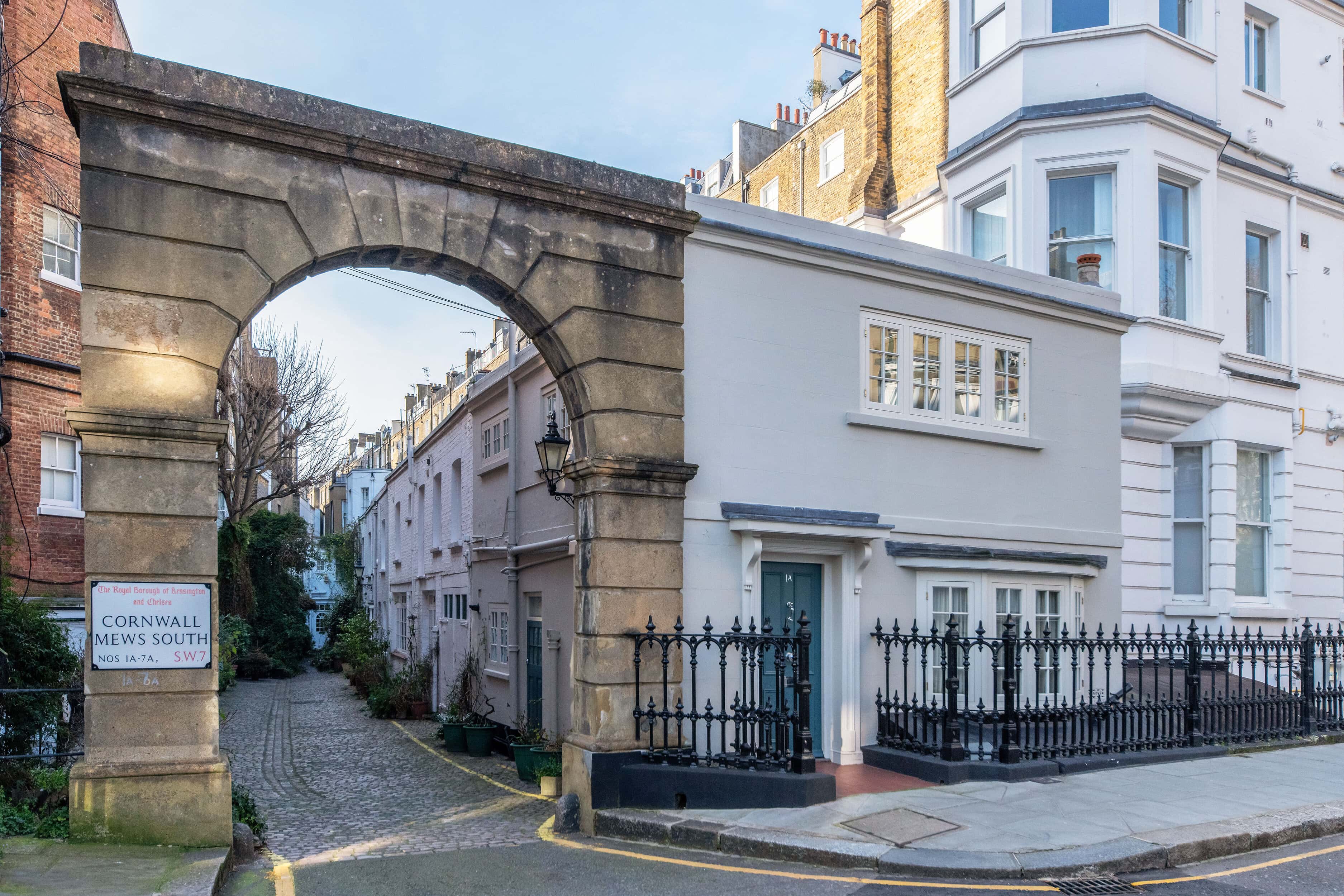 An arch by a mews street