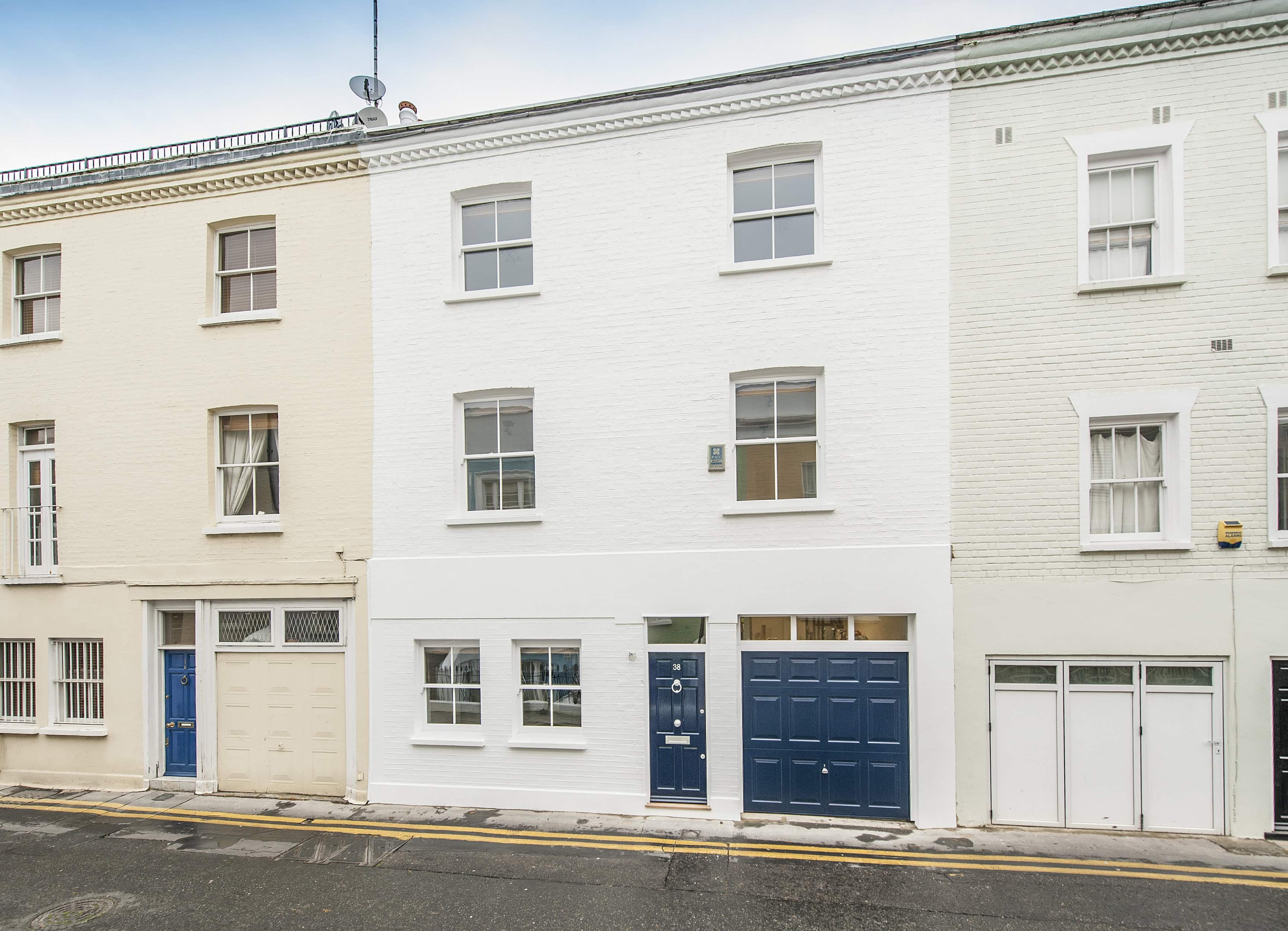 A white property in London available to rent