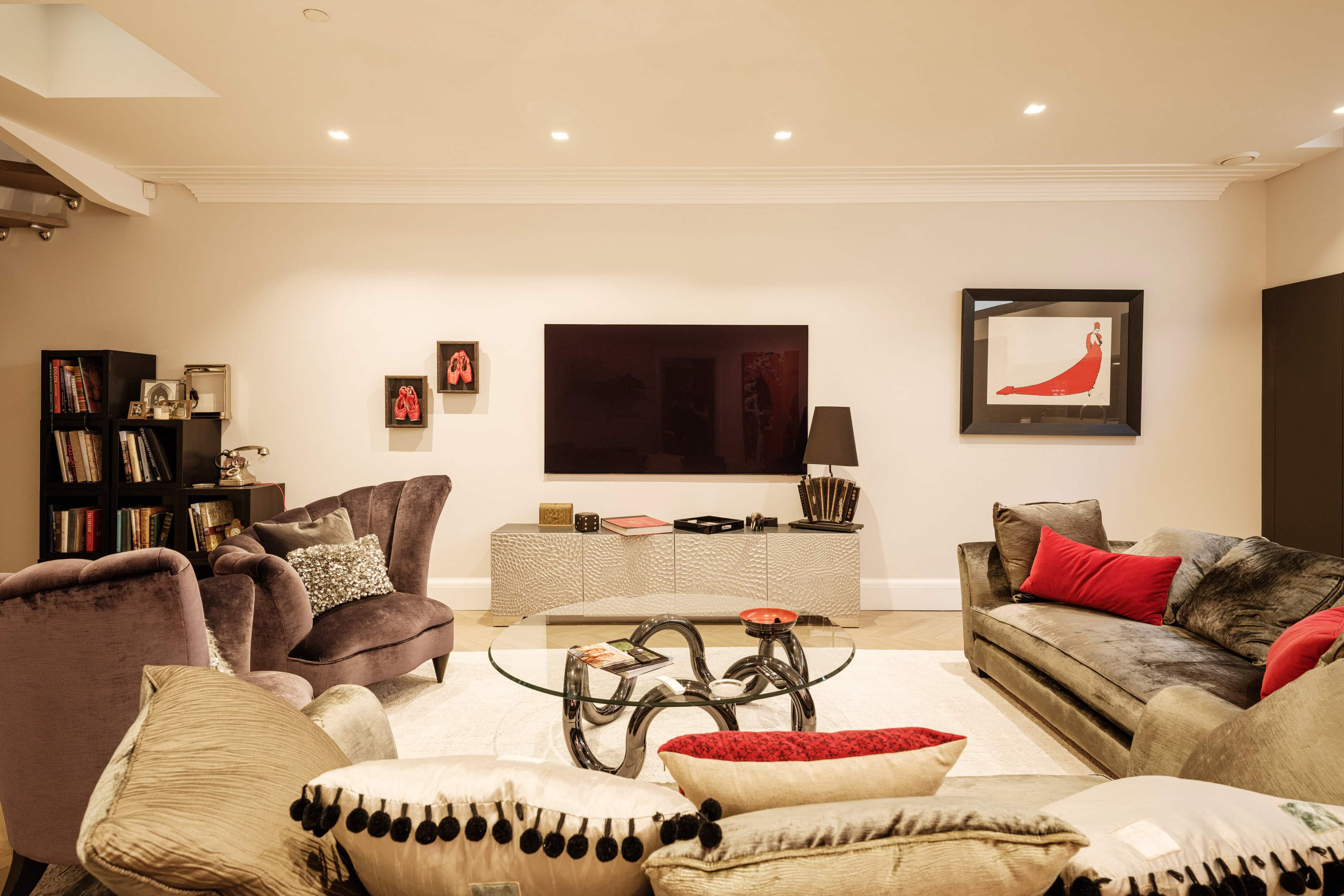 TV in a lounge in a mews property