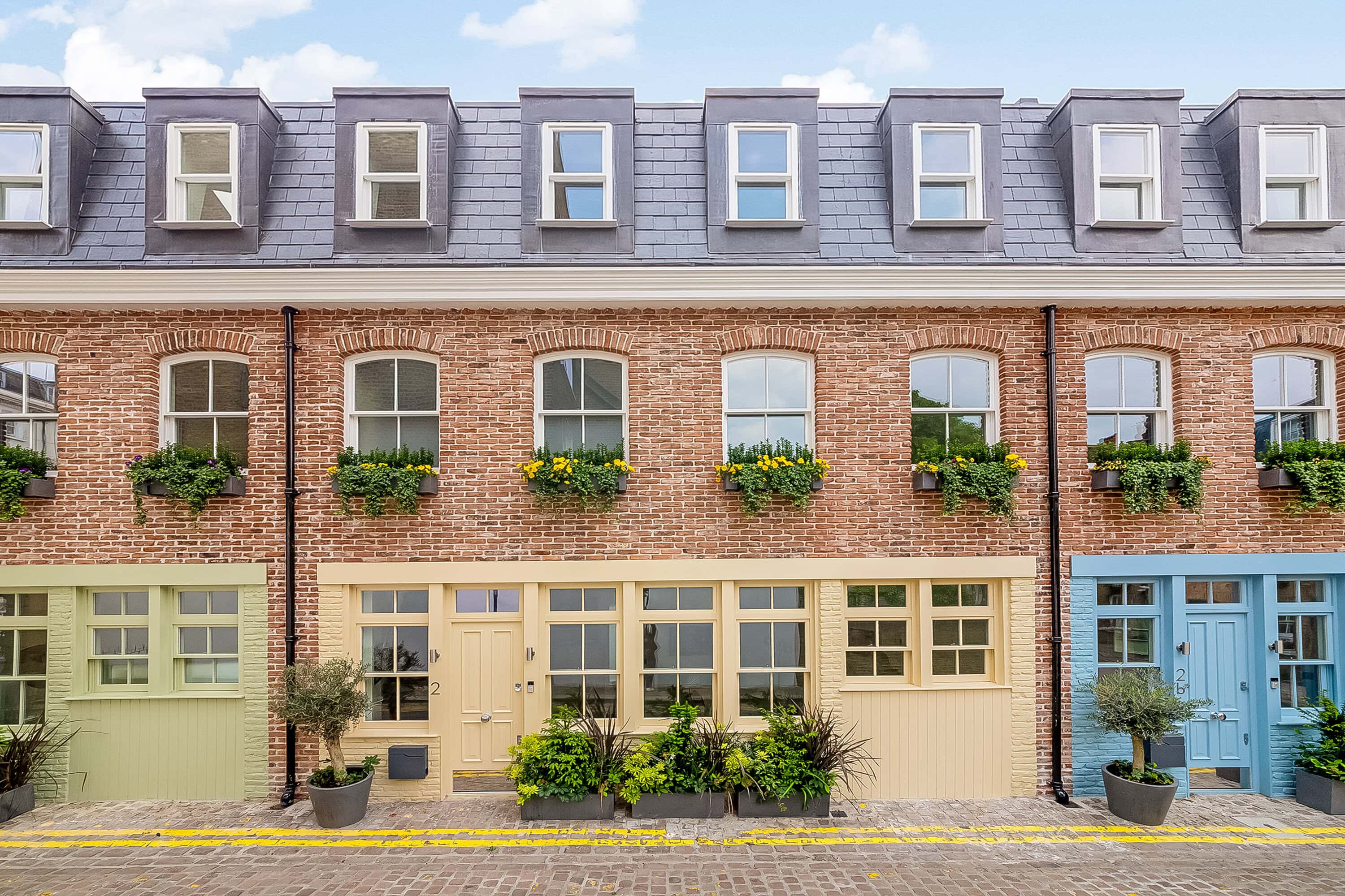 Yellow mews property