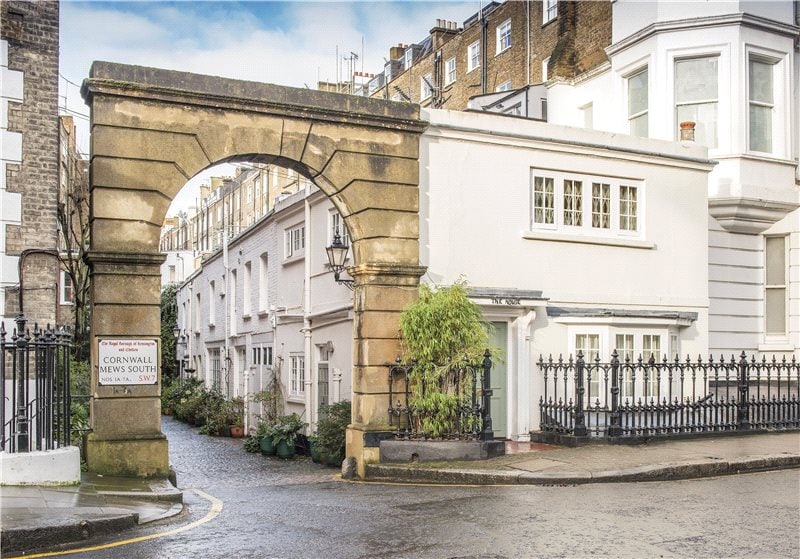 A charming mews home located on the corner of Conrwall Mews South.