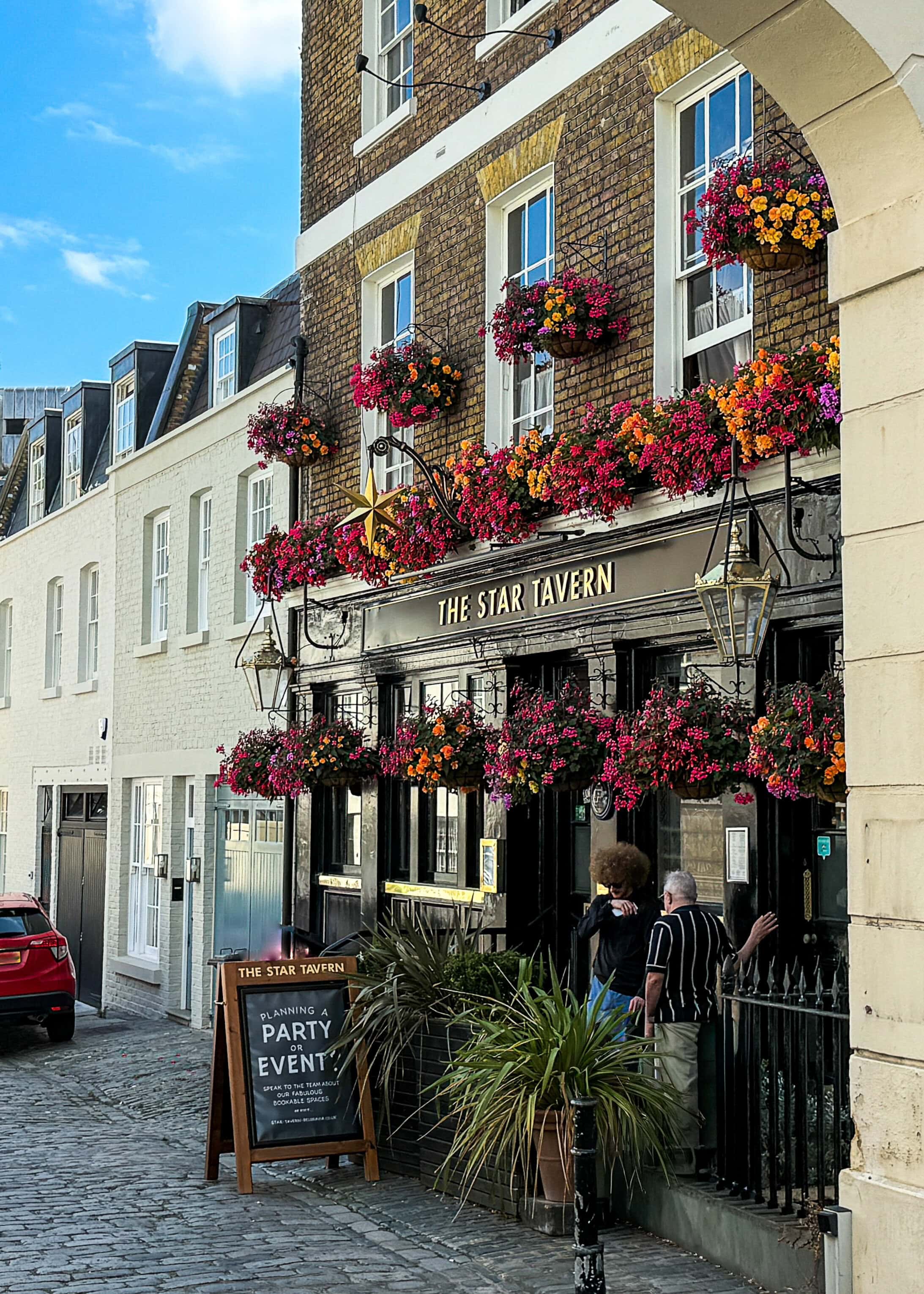 One of London's historic mews pubs, the Star Tavern in Belgrave Mews West.