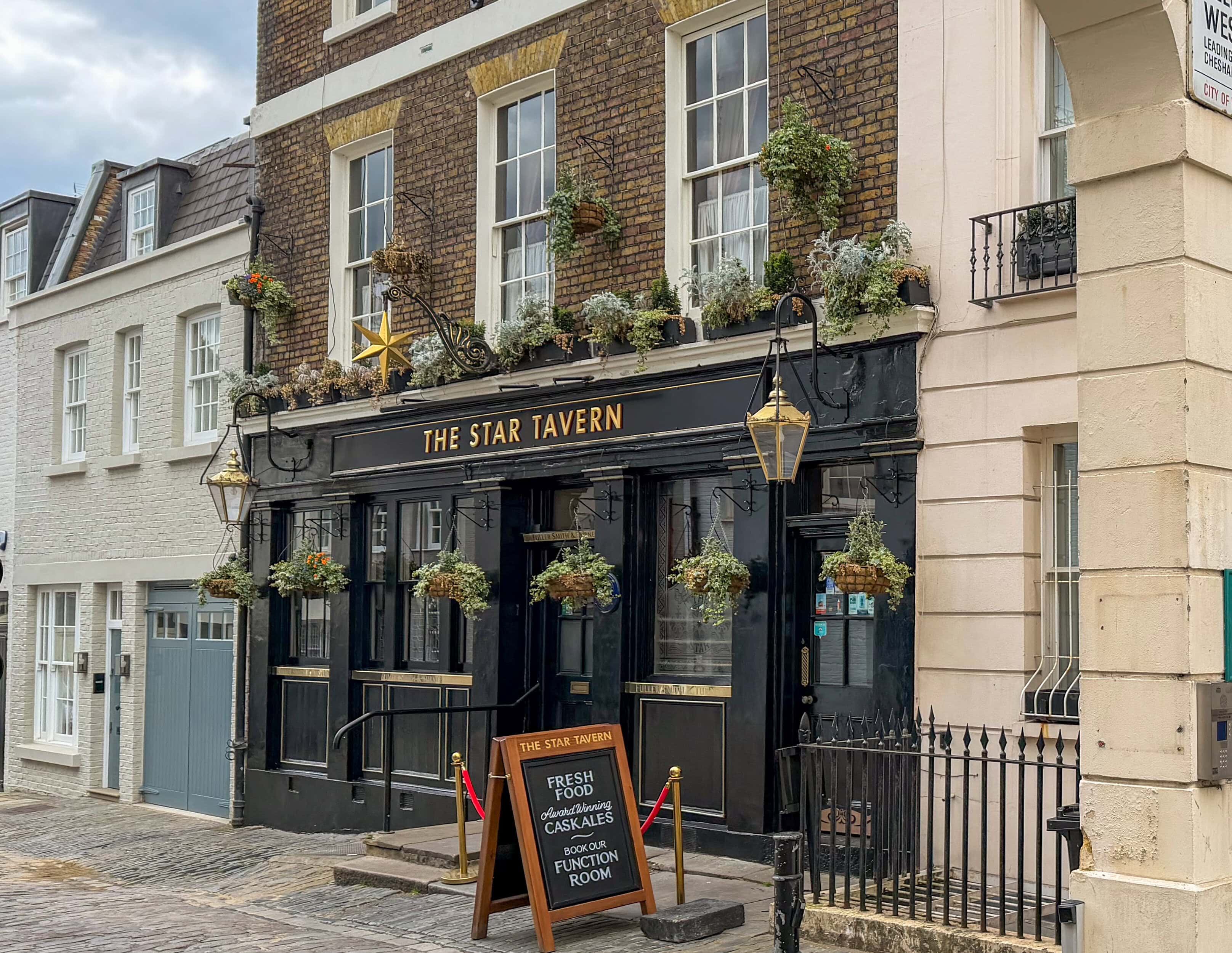The Star Tavern in Belgrave Mews West, one of London's most historic mews pubs.