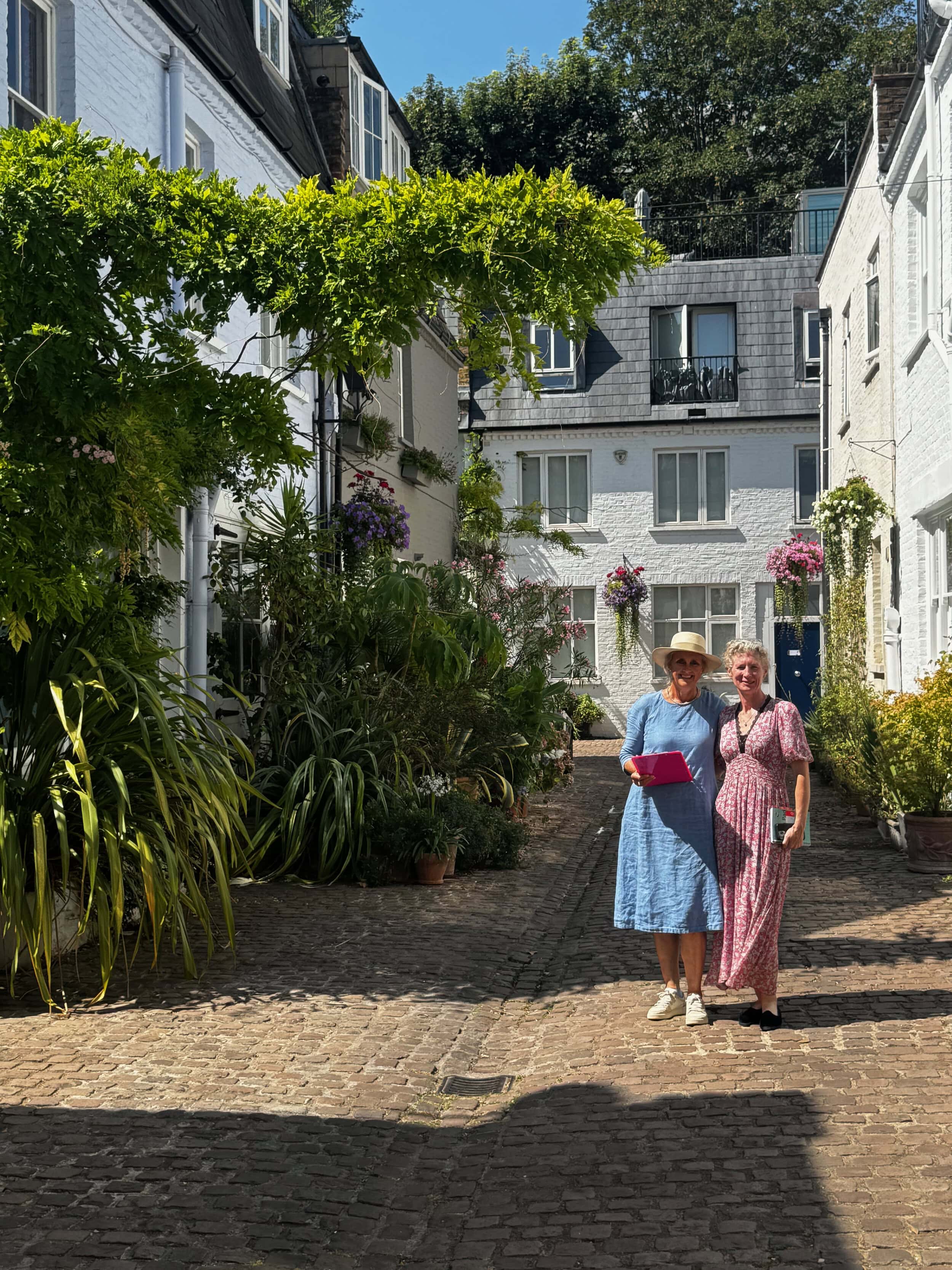 Alexandra Gray and Peggy Lurot judging Mews in Bloom 2026
